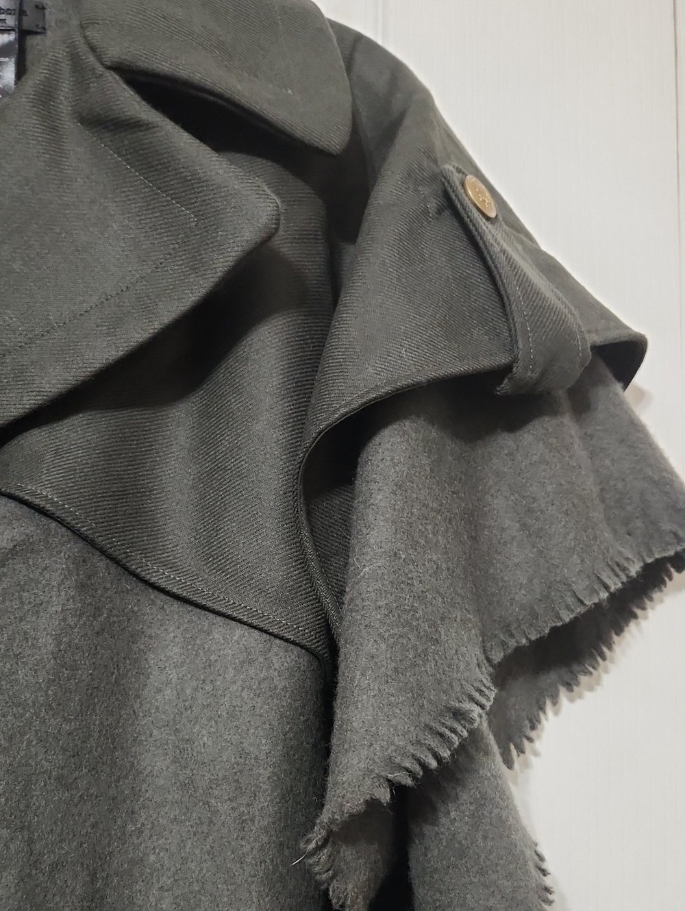 NWT Rag&Bone Mixed Media Trench Poncho. Size 1 - Picture 7 of 11